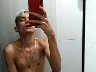 amateur guy jerks off furiously in bathroom after soccer game thrill