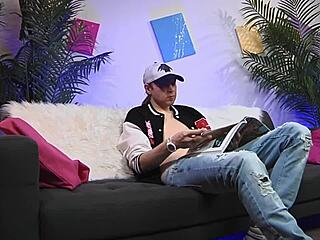 Blonde MILF Hornily Jerks Monster Cock to Cumshot