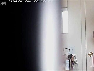 blonde's big boobs tease while changing