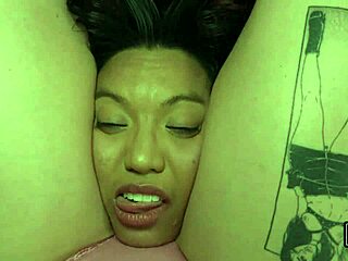 Sinn Sage wrestles Asia Perez rips underwear