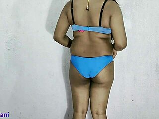Indian Shemale Crossdresses in Blue Bikini Part 5