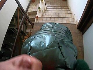 slutty mature orgasms sucking cock in down jacket fetish preview