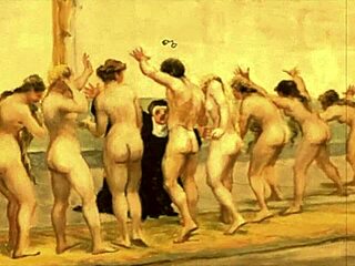 Vintage Erotic Scenes from Retro Antique Collection