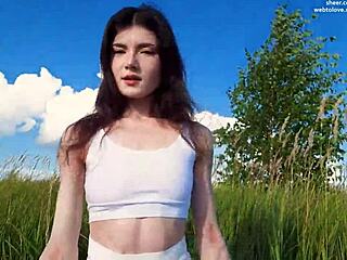 Hot Wife's Grippy Unshaved Lips Grip Boner Stamina Test Outdoors!