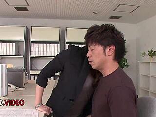 naughty yui kasuga delivers sizzling japanese blowjob and tit pleasure