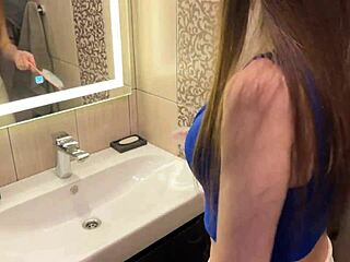 friends busty russian mom sneaks a quick pov cowgirl ride moaning loud