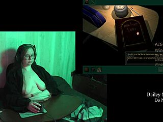 Hey, check out this busty long-haired BBW brunette stripping naked for Castle Malloy haunting playthrough part 2!