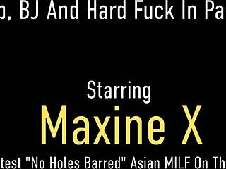Pantyhose Asian Feet Fuck Maxine X's Hard Cock Intensely