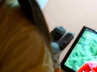 adorable petite moans riding cock passionately while alone home