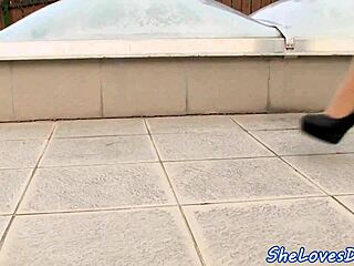 Petite Inked Babe Takes Double Anal Penetration Closeup