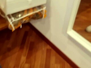 aroused sexy euro swings nude in leather jacket explosive cumshot moans