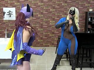 Batgirl Succumbs To Sarah Brooke And Alura Jenson Lesbian Domination!