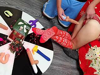 Double Dildos Thrusting Wild into Her Tight Petite Pussy Orgasm!