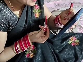 indian bride pisses in black saree dirty talk