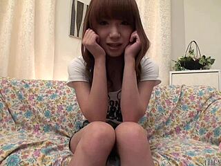 Asian babe masturbates with dildo and vibrator to intense solo orgasms and cum.