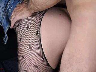 50yo blonde milf hairy pussy creampie quickie with huge cock cheating