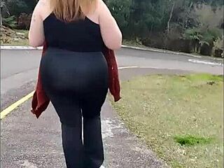 MILF Exotic Tattoo Miniskirt Flashing Voyeur No Panties Walk