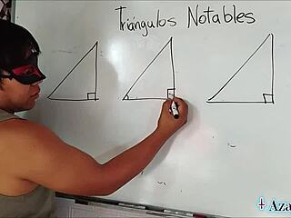 University Student Nerd Learns Sexual Trigonometry From Teacher