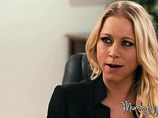 horny milfs dive into a steamy tabletop lesbian threesome with big tits and piercings