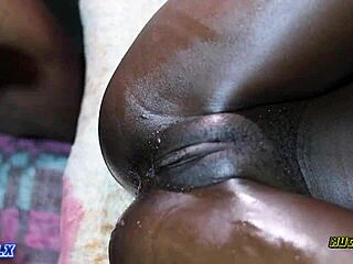 Petite Ebony Ass Filled With African Anal Creampie Cumshot
