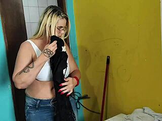 Stepdaughter's massive ass massage turns into wild brazilian fuck surprise