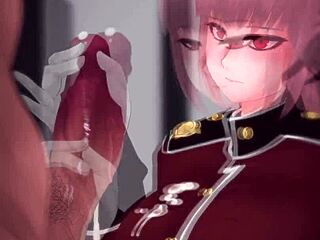 skello's nightingale handjob ends with massive black cum on big tits