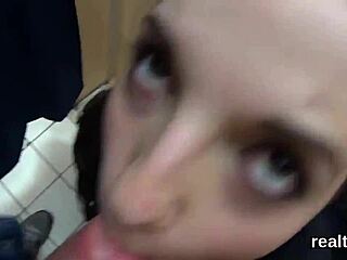 Czech amateur teased and POV pounded in shop