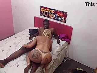 Horny latina takes big cock anal from stranger