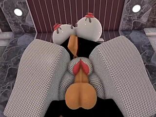 Bunny Girl Teases Before Rough Breeding In Passionate Transsexual Encounter