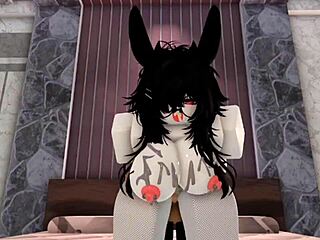 Bunny Girl Teases Before Rough Breeding In Passionate Transsexual Encounter