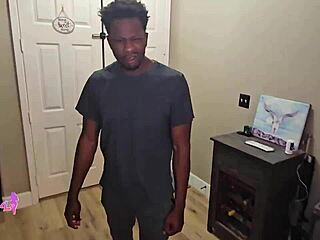 maid bends over for deep interracial bareback pounding