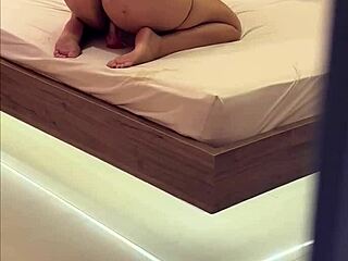 caught busty stepmom shaking ass in room milking my cock behind back?