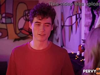 jodie's limp costume hides ellie's taboo milf halloween titfuck desire?