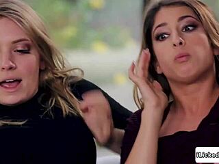 Blonde Cop Joins Horny Lesbian Threesome Oral Feast