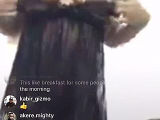 horny ebony teases big tits and ass