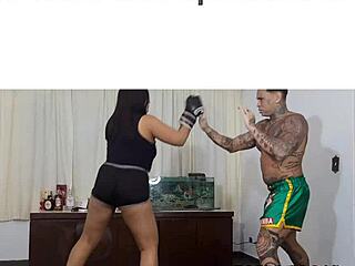 Nicoly Mattos' Big Ass Takes Monster Cock in Boxing Class