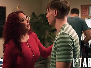 petite milf learns hardcore lesson big tits pov