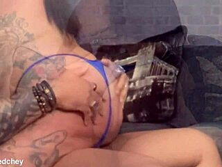 interracial couple chills with sofa action vibes