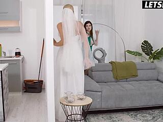 dirty wedding brides fuck big black cocks anal and doggystyle in horny hostel foursome