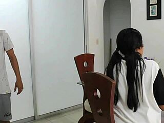 We finally alone at home after craving each other