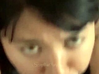 asian slut gags sloppily on bbc before facial cumshot