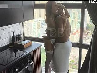 Married Milf Whore Sucks Maintenance BBC While Cuckold Husband Waits in Bedroom