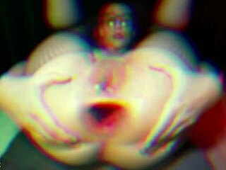 brunette teen 18+ anal gape huge toy farting orgasm glasses fishnets
