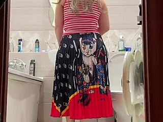 Milf's wide hips SPREAD for ANAL in bathroom