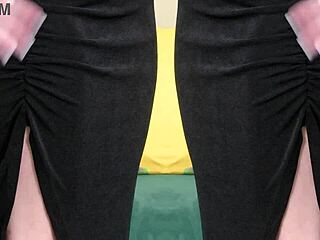 kit summers rocks deep plunging black two-piece outfit photoshoot tease