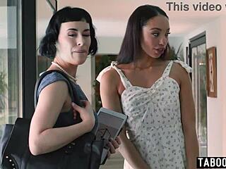 divorced ebony alexis tae seduces realtor for pussy licking & strapon fun 😈👅