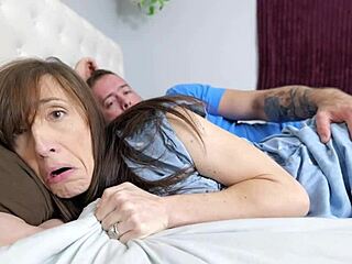 conversational stepmom wakes to hard creampie pounding from sneaky stud