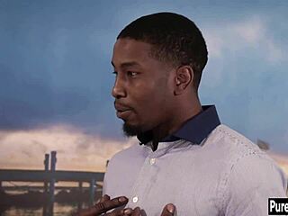 Blonde teen 18+ rides big black cock wildly