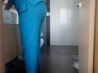 Chubby Latina Maid Masturbates with Dildo in Kitchen POV