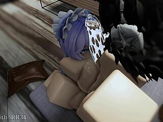 Follower rides dildo hard for double creampie challenge